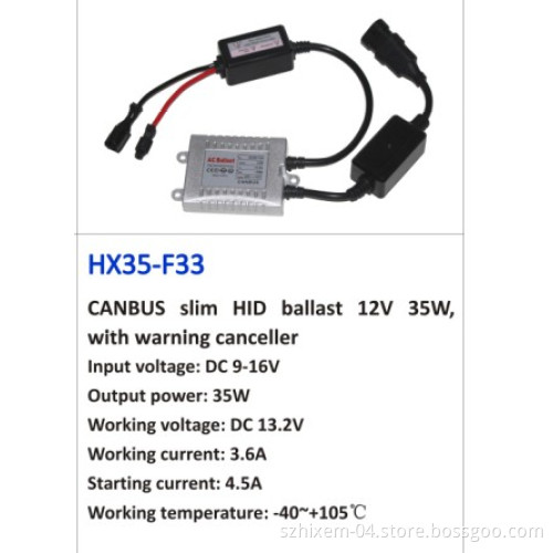 12V 35W Canbus HID Ballast Slim Effective for Focus BMW Cars